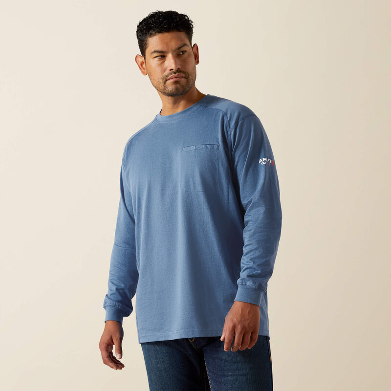 Ariat Long Sleeve FR Air Crew Medium Blue