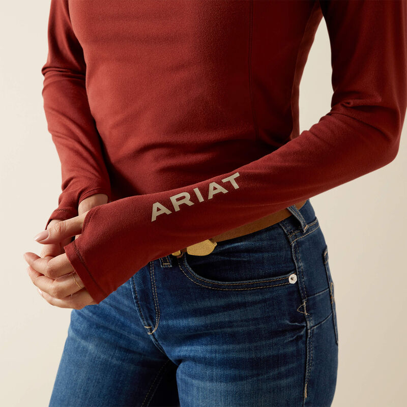 Ariat Ladies Lowell 3.0 1/4 Zip Baselayer Madder Brown