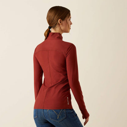 Ariat Ladies Lowell 3.0 1/4 Zip Baselayer Madder Brown