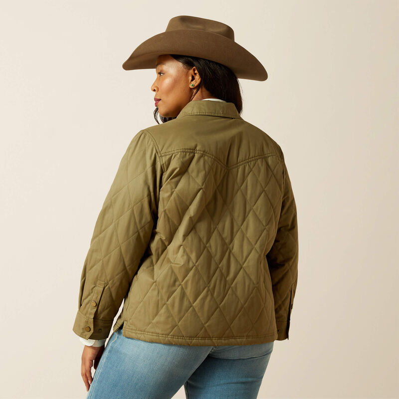 Ariat Grizzly Quilted Barn Jacket Dusky Green