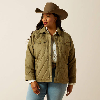 Ariat Grizzly Quilted Barn Jacket Dusky Green