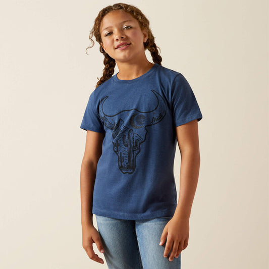 Ariat Youth Bull Night Sky T-Shirt Navy Heather