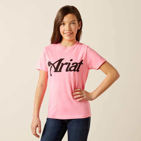 Ariat Spur Script T-Shirt Pink Ice