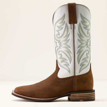 Ariat Mens Ricochet Wide Square Toe Cowboy Boot Mustang Brown