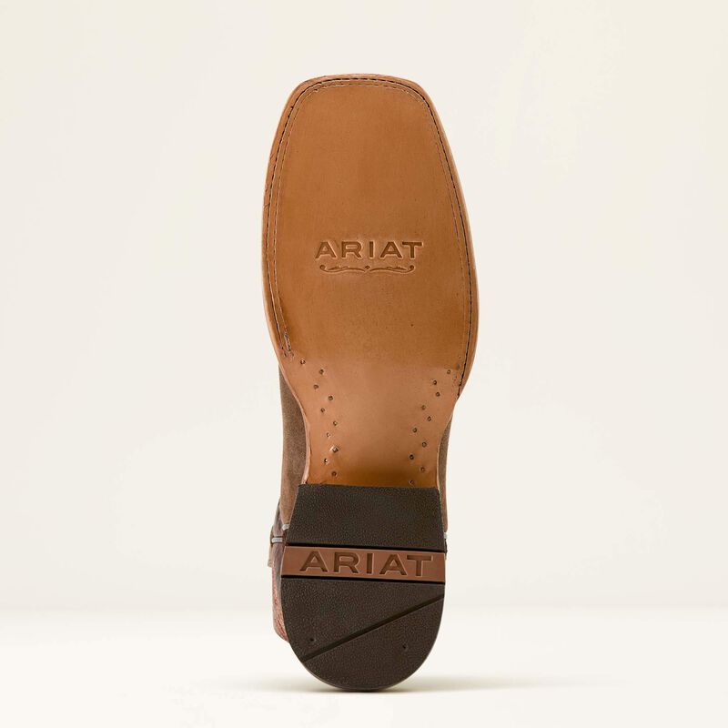 Ariat Circuit Gritty Cowboy Boot Ranch Brown Suede