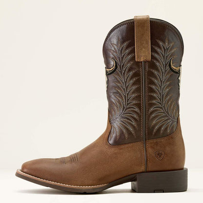 Ariat Sport Steer Skull Cowboy Boot Sandstorm