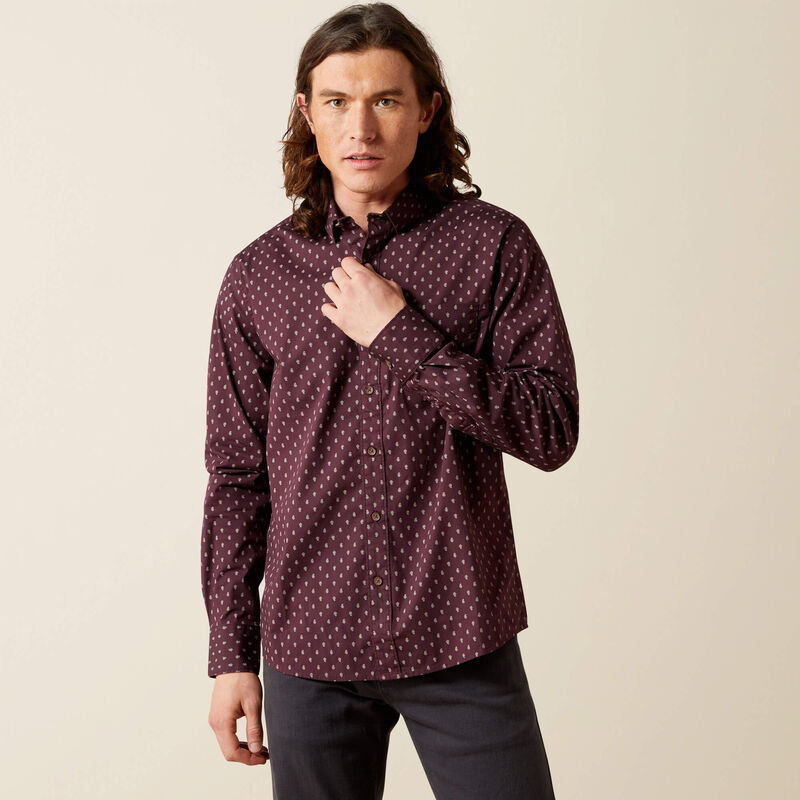 Ariat Maximus Modern Fit Shirt Cabernet