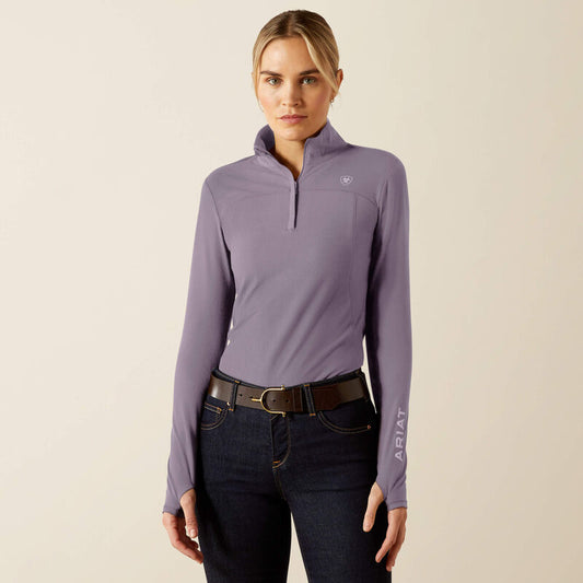 Ariat Lowell 3.0 1/4 Zip Baselayer Purple Ash
