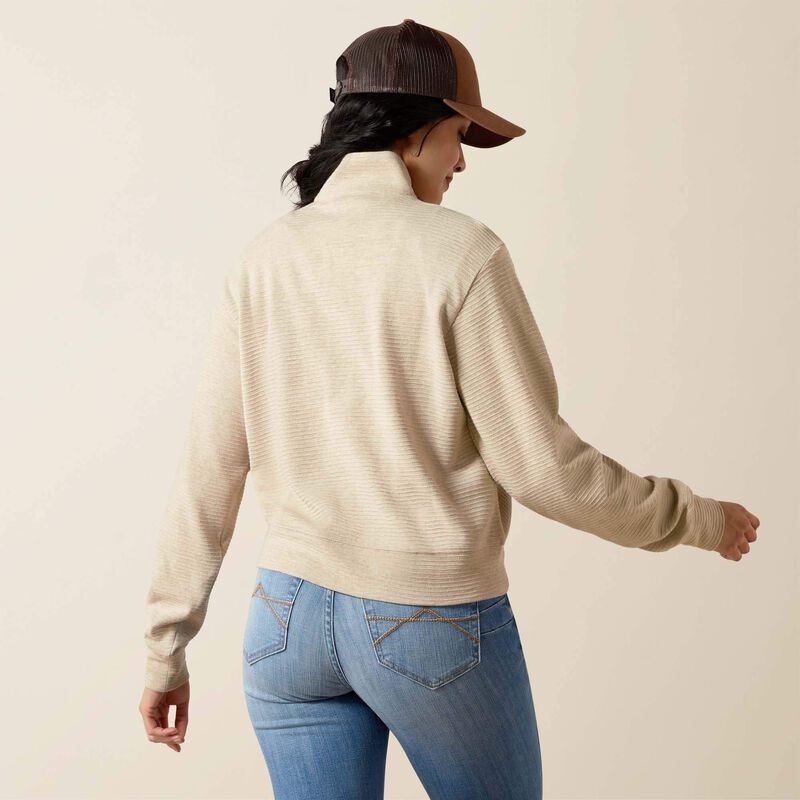 Ariat High Noon 1/2 Zip Pullover Oatmeal