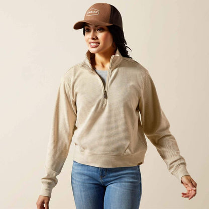 Ariat High Noon 1/2 Zip Pullover Oatmeal