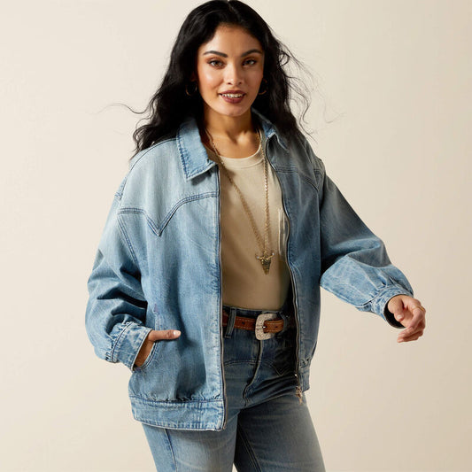 Ariat Cheyenne Denim Bomber Jacket Candy