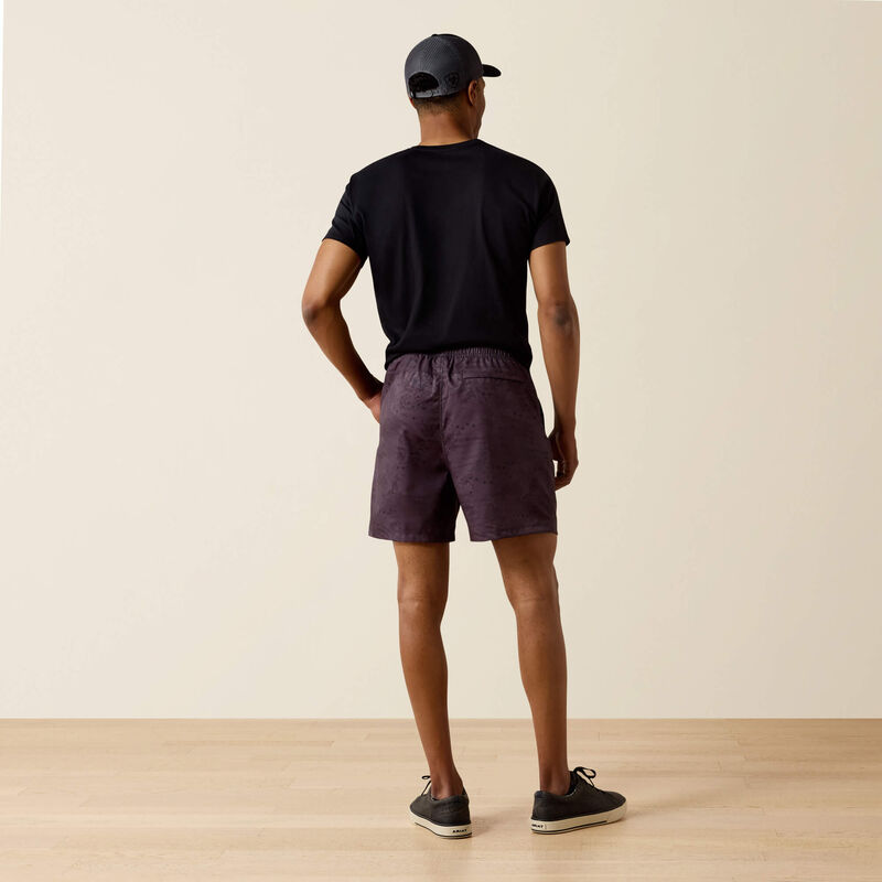 Ariat Mens The Weekender 6" Shorts Dark Grey/Americana Print