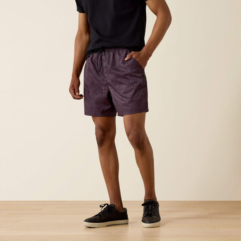 Ariat Mens The Weekender 6" Shorts Dark Grey/Americana Print