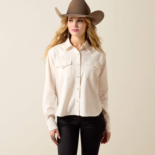 Ariat Ladies Asheville Snap Shirt Sea Salt