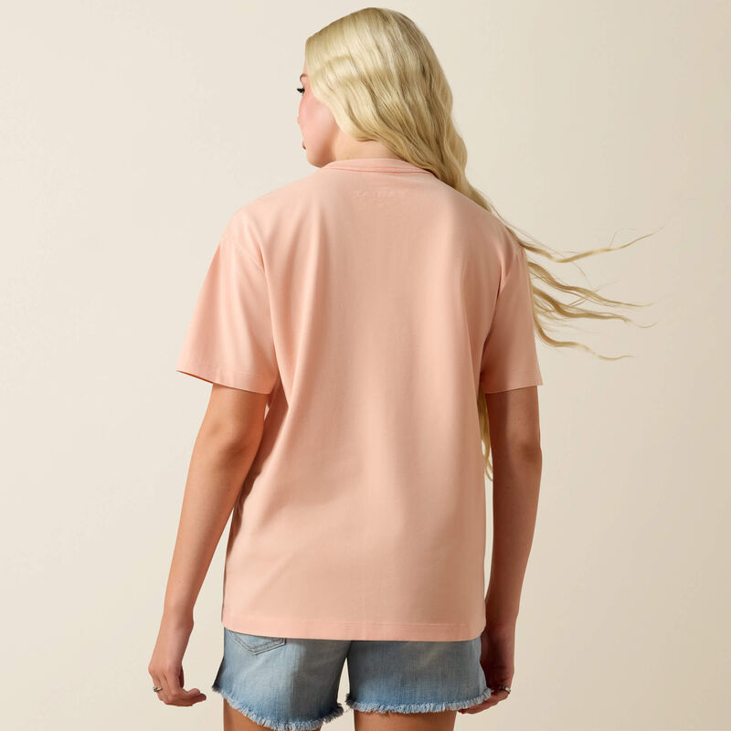 Ariat Ladies Cowgirl At Heart T Shirt Tropical Peach