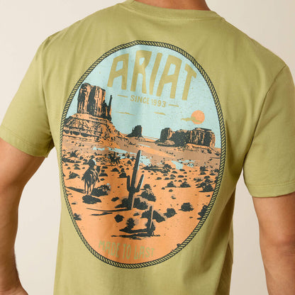 Ariat Mens Ariat Horse Without Name Classic Fit T Shirt Tent Green