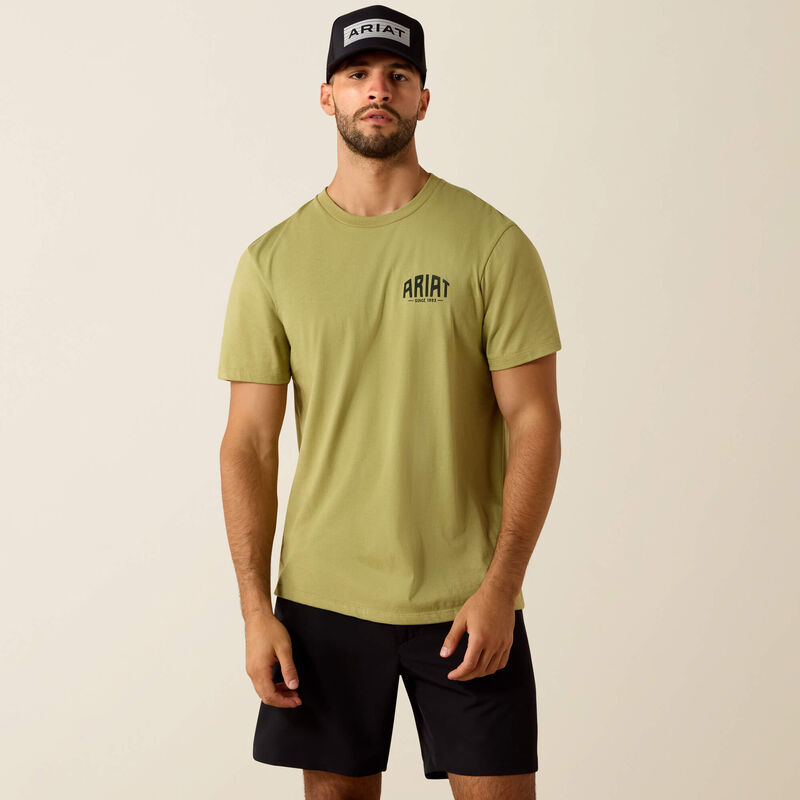 Ariat Mens Ariat Horse Without Name Classic Fit T Shirt Tent Green
