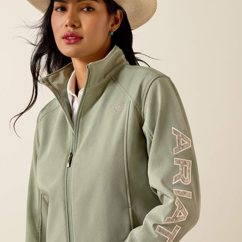 Ariat Ladies Ariat Logo Softshell Jacket Sea Spray Heather