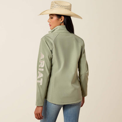 Ariat Ladies Ariat Logo Softshell Jacket Sea Spray Heather