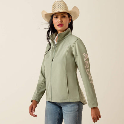 Ariat Ladies Ariat Logo Softshell Jacket Sea Spray Heather