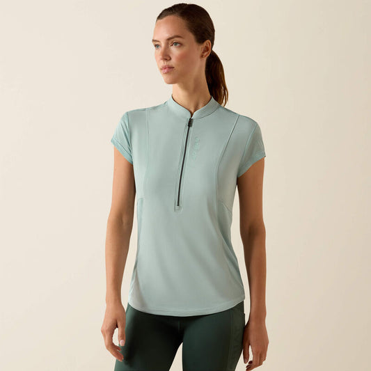 Ariat Ladies Breathe 1/2 Zip Baselayer Blue Surf