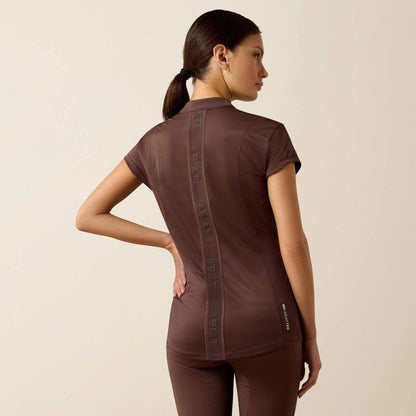 Ariat Ladies Breathe 1/2 Zip Baselayer Pommel Brown