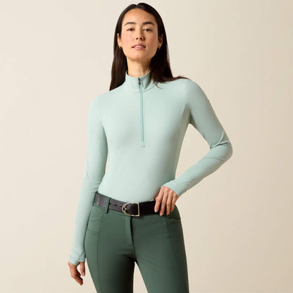 Ariat Ladies SolVeil 1/2 Zip Baselayer Blue Surf