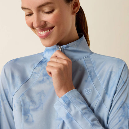 Ariat Sunstopper 3.0 1/4 Zip Baselayer St. Tropez Mirage Print