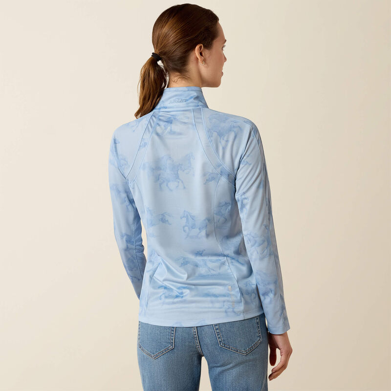 Ariat Sunstopper 3.0 1/4 Zip Baselayer St. Tropez Mirage Print