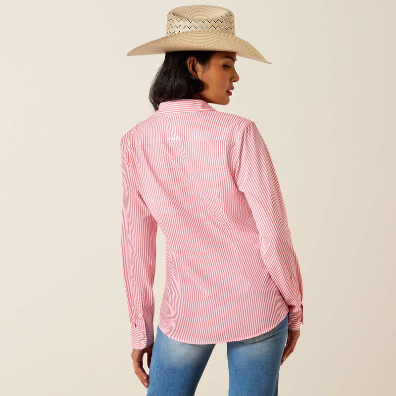 Ariat Ladies Kirby Pro Shirt Sun Kissed Coral Stripe