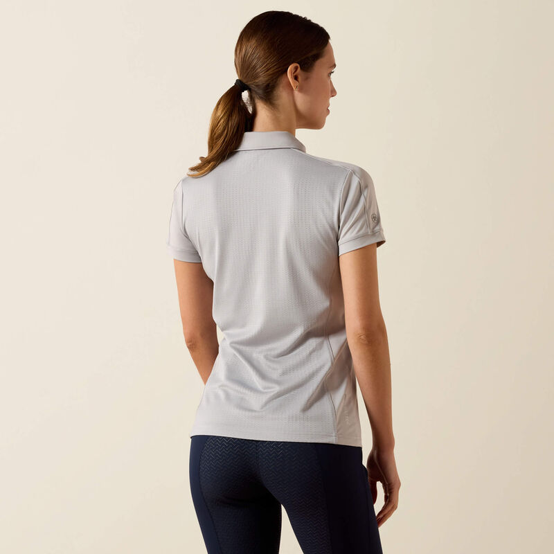 Ariat Ladies Bandera 1/4 Zip Polo Show Grey