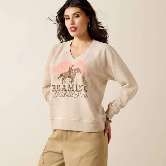 Ariat Ladies Victoria Sweatshirt Khaki Heather
