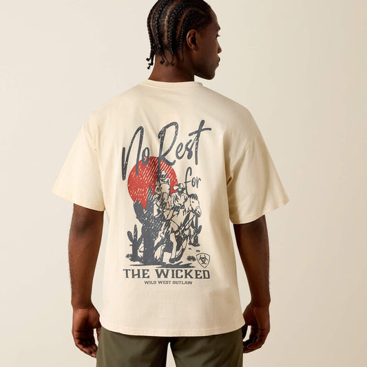Ariat Mens The Wicked Boxy T Shirt Sandshell