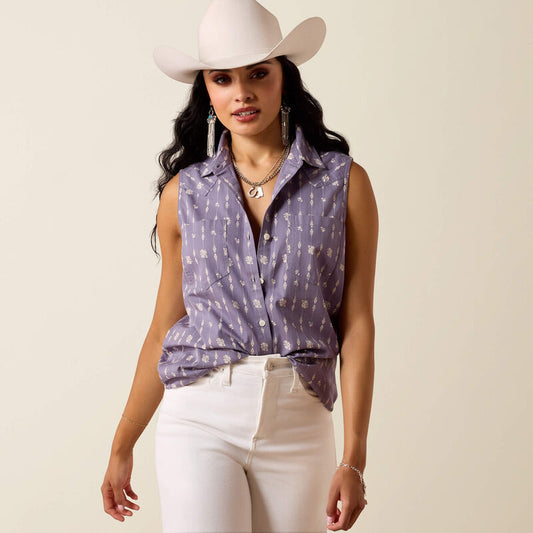Ariat Ladies Billie Jean Shirt Blue Granite Dewdrop