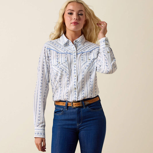 Ariat Ladies Grace Western Snap Shirt Blossom Stripe