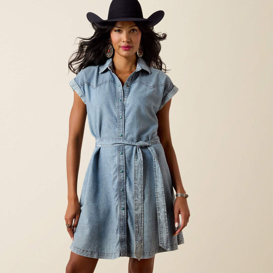 Ariat Ladies Hampton Dress Medium Blue