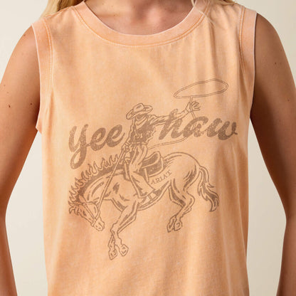 Ariat Ladies Wild Roper Tank Orange Chiffon