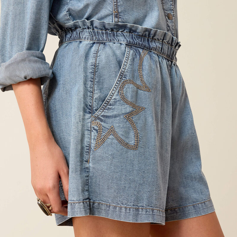 Ariat Ladies Summer Shorts Medium Blue