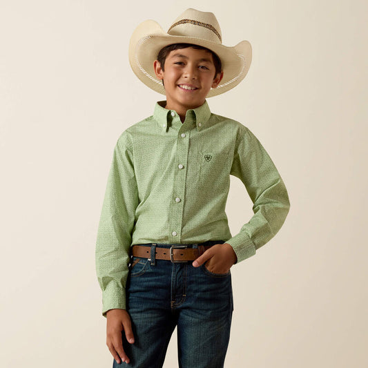 Ariat Kids Smitty Shirt Loden Frost Abstract Print
