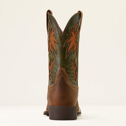 Ariat Mens Sport Cool Venttek Wide Square Toe Cowboy Boot Buff Tan