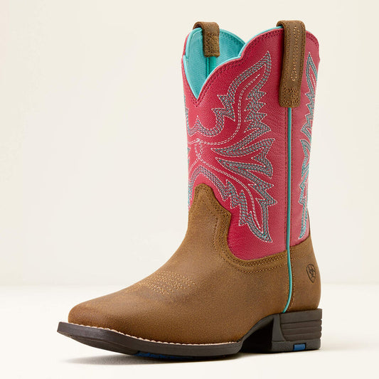 Ariat Kids Westwood Wide Square Toe Western Boot Wicker