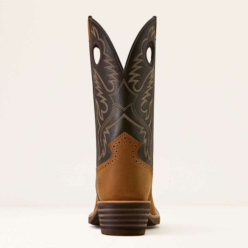 Ariat Mens Heritage Roughstock Square Toe Cowboy Boot Status Brown