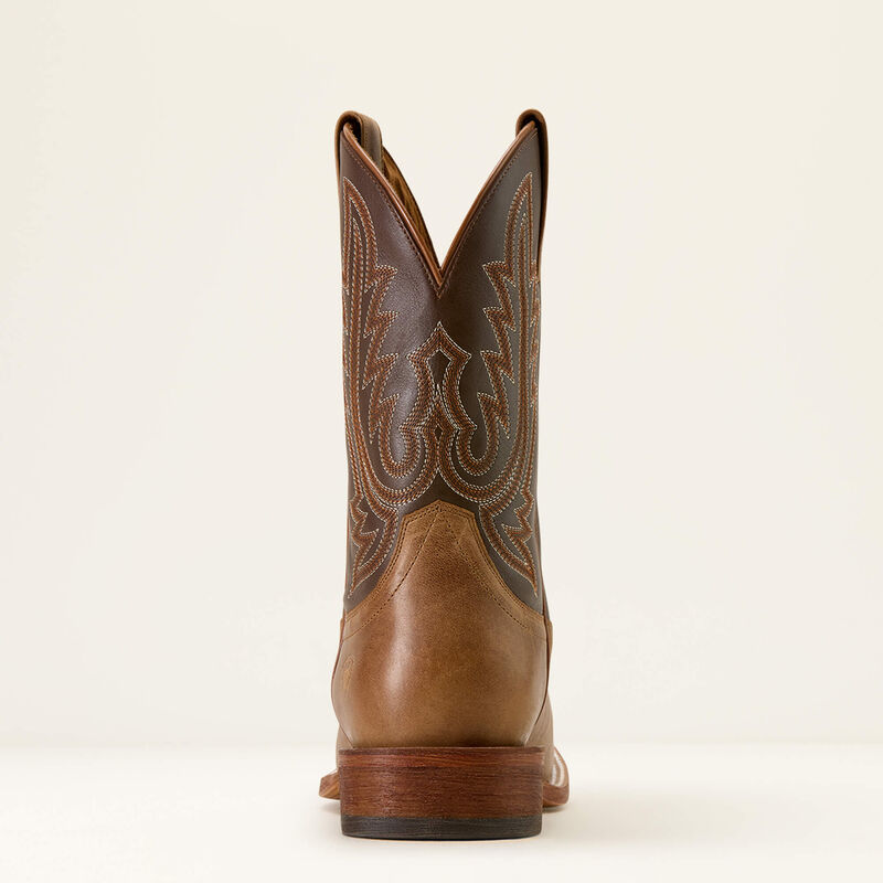 Ariat Mens County Roads Wide Square Toe Cowboy Boot Wheat Tan