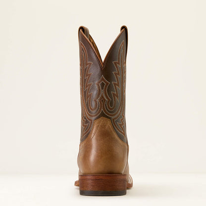 Ariat Mens County Roads Wide Square Toe Cowboy Boot Wheat Tan