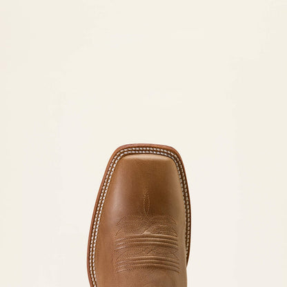 Ariat Mens County Roads Wide Square Toe Cowboy Boot Wheat Tan