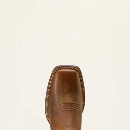 Ariat Ladies Round Up Holly Wide Square Toe Western Boot Pearl