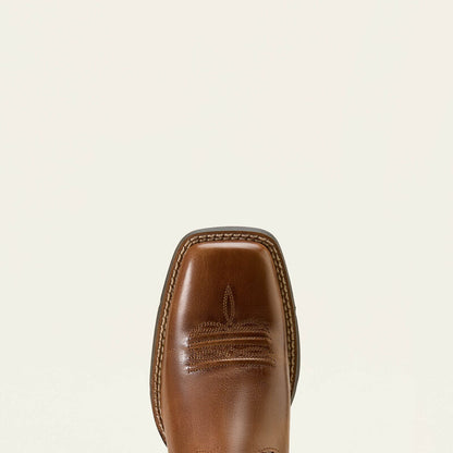 Ariat Ladies Round Up Remuda Wide Square Toe Western Boot Aged Tan