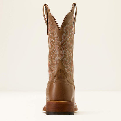 Ariat Ladies County Lane Wide Square Toe Western Boot Natural Tan