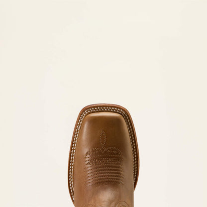 Ariat Ladies County Lane Wide Square Toe Western Boot Natural Tan
