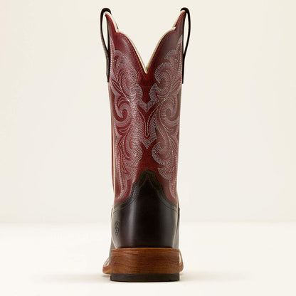Ariat Ladies County Lane Wide Square Toe Western Boot Chocolate